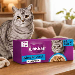 Produkt WHISKAS Karma dla kota WHISKAS Rybne smaki w galaretce Saszetki 80x85g 006071
