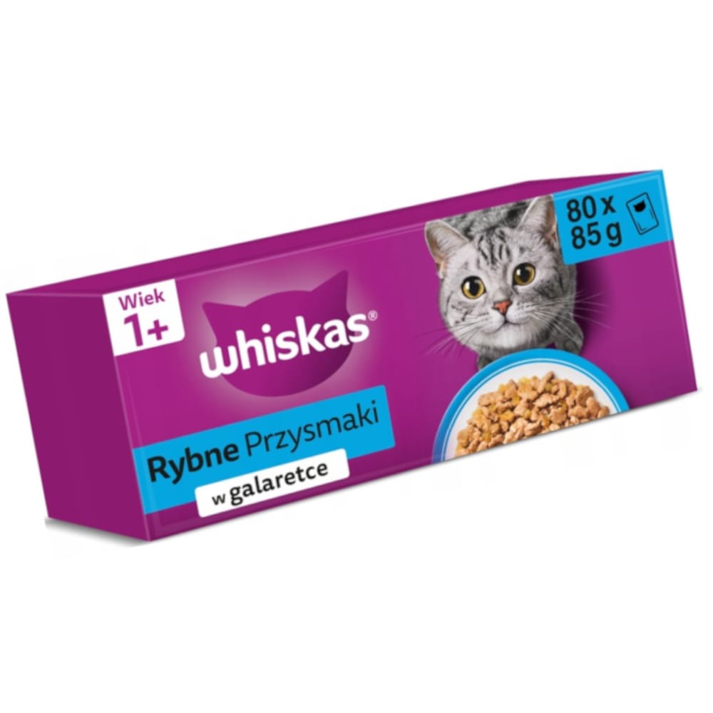 Produkt WHISKAS Karma dla kota WHISKAS Rybne smaki w galaretce Saszetki 80x85g 006071