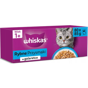 Produkt WHISKAS Karma dla kota WHISKAS Rybne smaki w galaretce Saszetki 80x85g 006071