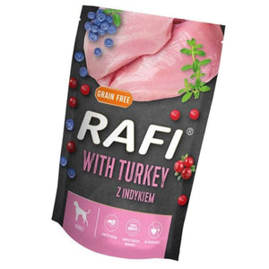 Produkt RAFI Karma dla psa RAFI Z indykiem, borówką i żurawiną  500g 006310