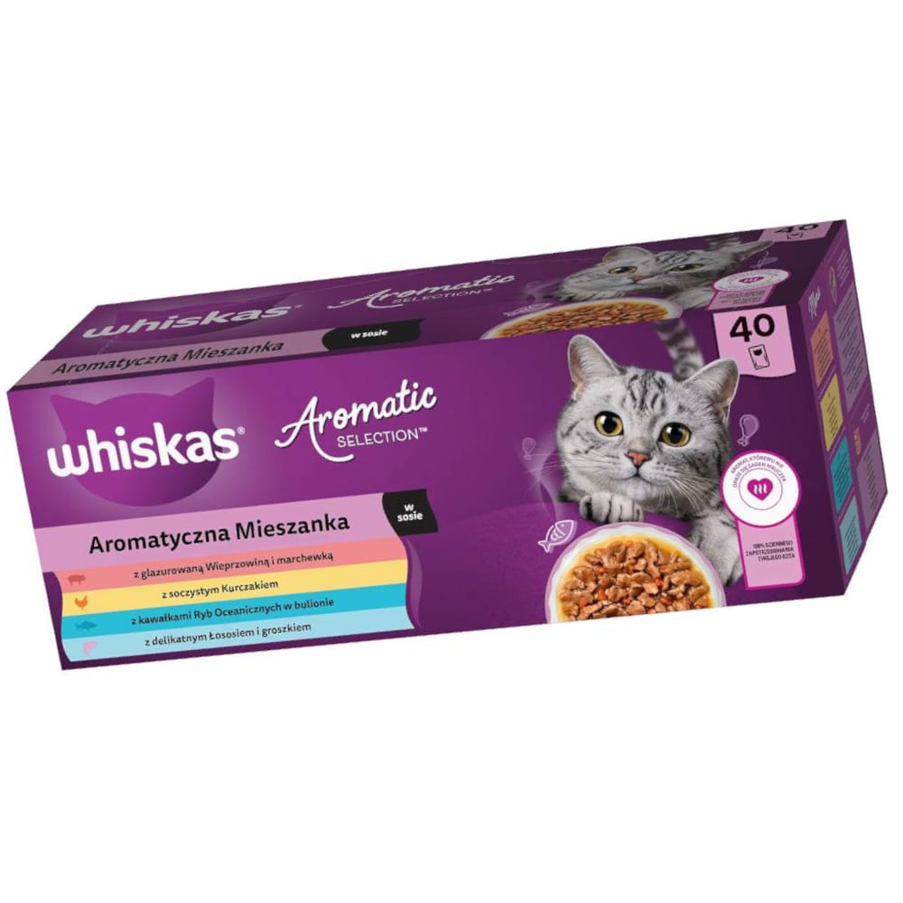 Produkt WHISKAS Karma mokra dla kota WHISKAS Sos Aromatic 40x85g 006421