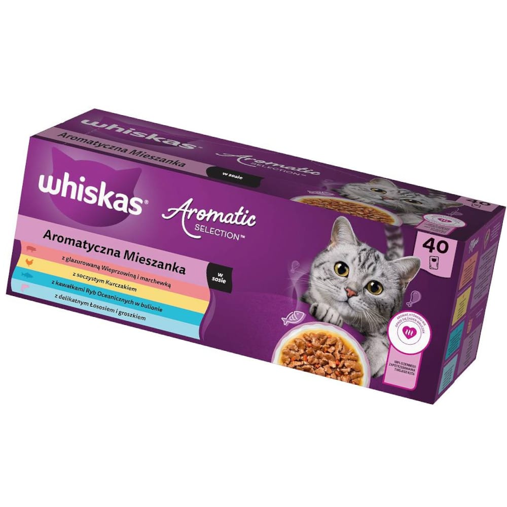 Produkt WHISKAS Karma mokra dla kota WHISKAS Sos Aromatic 40x85g 006421