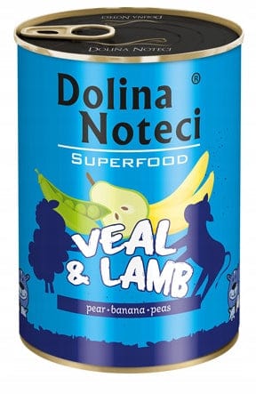 Produkt DOLINA NOTECI Karma mokra dla psa DOLINA NOTECI SuperFood Cielęcina i Jagnięcina 400 g 036564