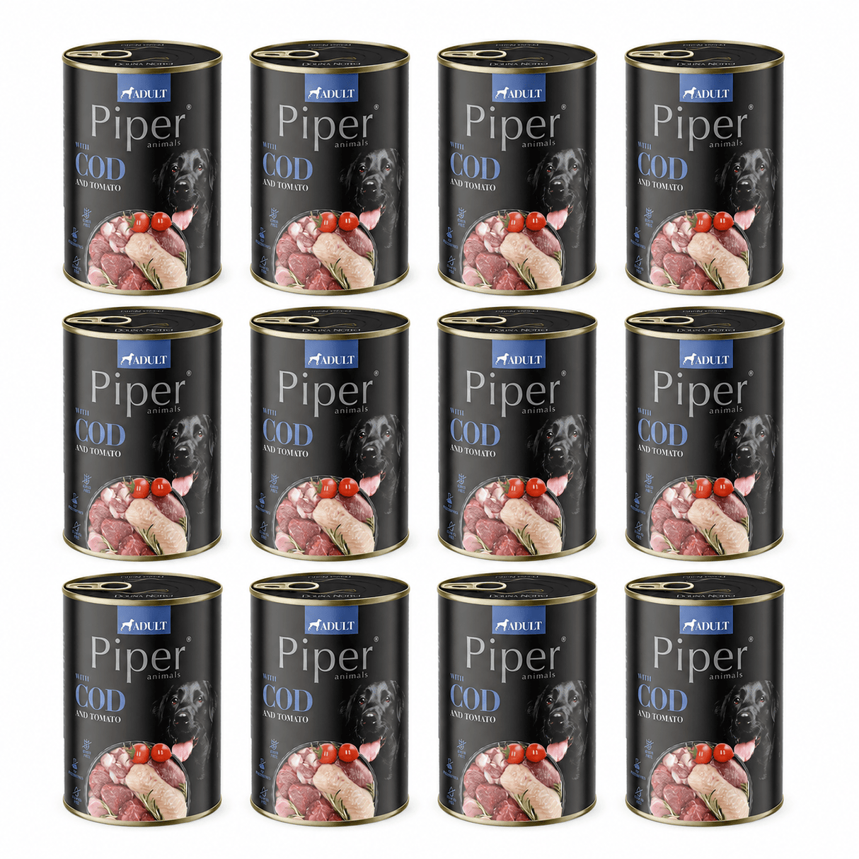 Produkt bd24.pl Karma mokra dla psa PIPER z dorszem i pomidorami 12 x 400g K_053180_12