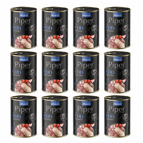 Produkt bd24.pl Karma mokra dla psa PIPER z dorszem i pomidorami 12 x 400g K_053180_12