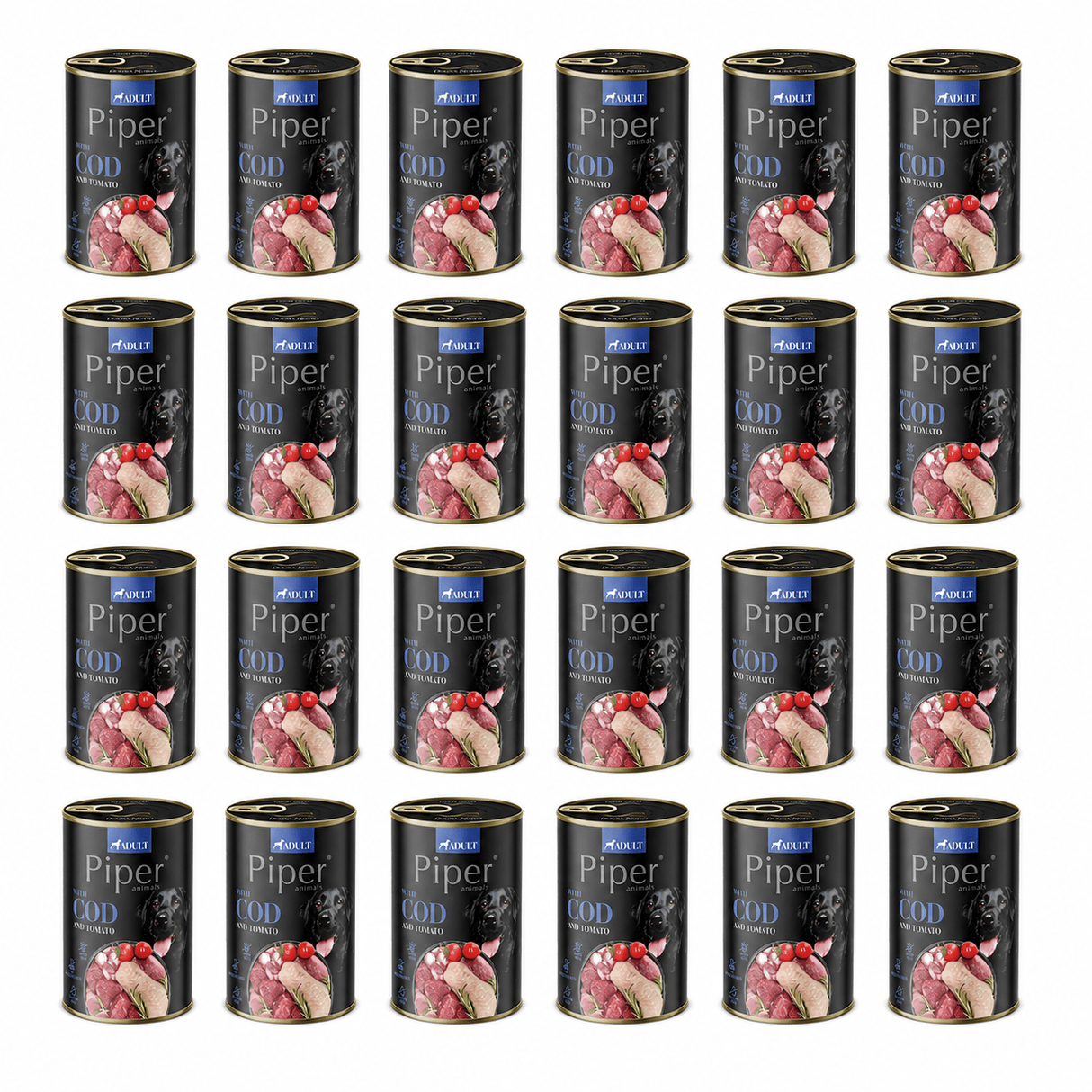 Produkt bd24.pl Karma mokra dla psa PIPER z dorszem i pomidorami 24 x 400g K_053180_24
