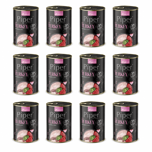 Produkt PIPER Karma mokra dla psa PIPER z indykiem i brokułem 12 x 400g K_053186_12