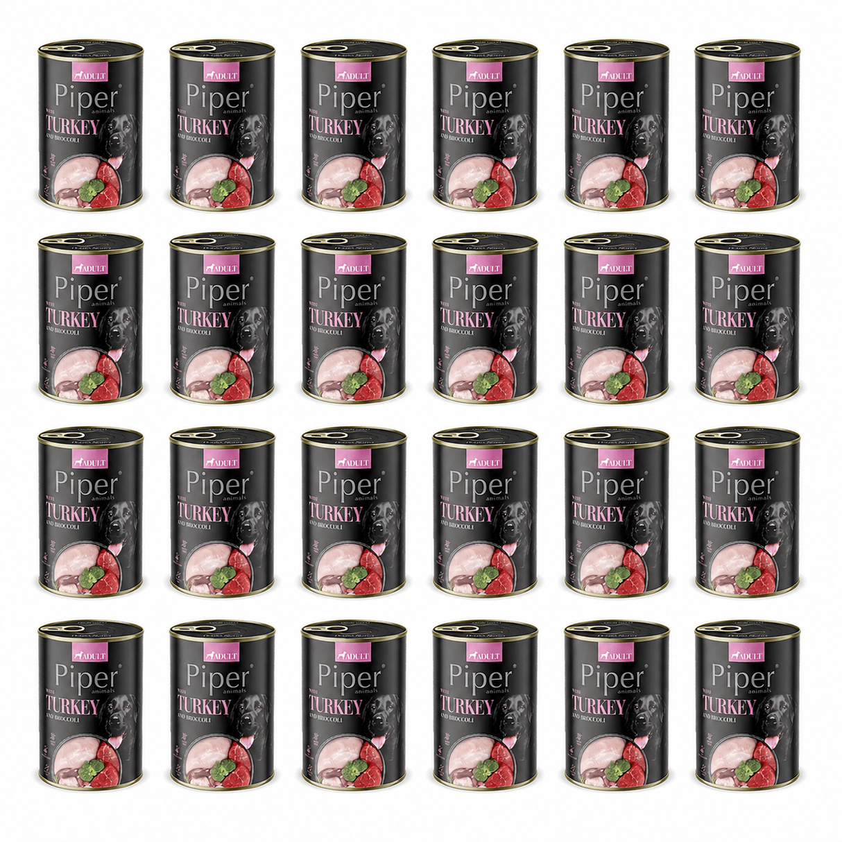 Produkt PIPER Karma mokra dla psa PIPER z indykiem i brokułem 24 x 400g K_053186_24