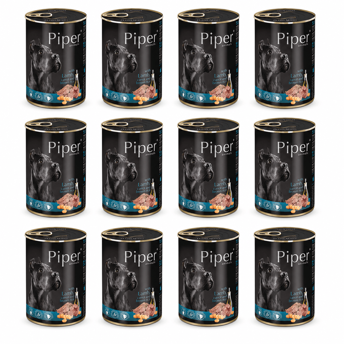 Produkt bd24.pl Karma mokra dla psa PIPER z jagnięciną marchwią i brązowym ryżem 12 x 400g K_053181_12