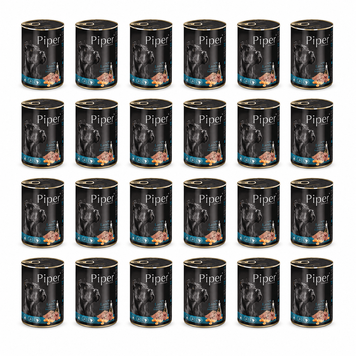 Produkt bd24.pl Karma mokra dla psa PIPER z jagnięciną marchwią i brązowym ryżem 24 x 400g K_053181_24