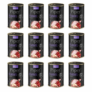 Produkt PIPER Karma mokra dla psa PIPER z królikiem i jabłkiem 12 x 400g K_053182_12