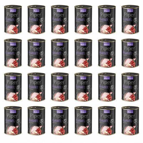 Produkt PIPER Karma mokra dla psa PIPER z królikiem i jabłkiem 24 x 400g K_053182_24