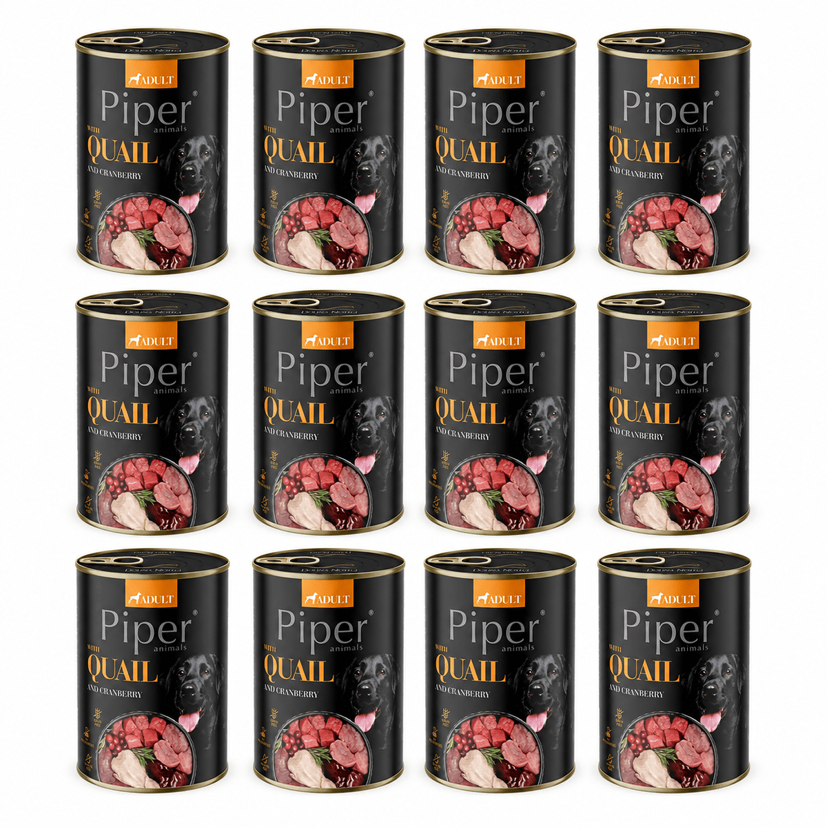 Produkt PIPER Karma mokra dla psa PIPER z przepiórką i żurawiną 12 x 400g K_053183_12