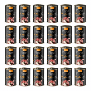 Produkt PIPER Karma mokra dla psa PIPER z przepiórką i żurawiną 24 x 400g K_053183_24