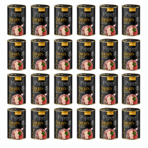 Produkt bd24.pl Karma mokra dla psa PIPER z sercami kurcząt szpinakiem i brązowym ryżem 24 x 400g K_045240_24
