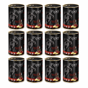 Produkt bd24.pl Karma mokra dla psa PIPER z wątróbką wołową i ziemniakami 12 x 400g K_053184_12