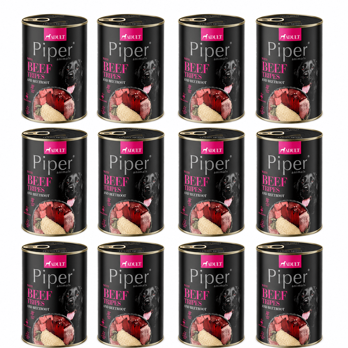 Produkt PIPER Karma mokra dla psa PIPER z żołądkami wołowymi i burakiem 12 x 400g K_053185_12