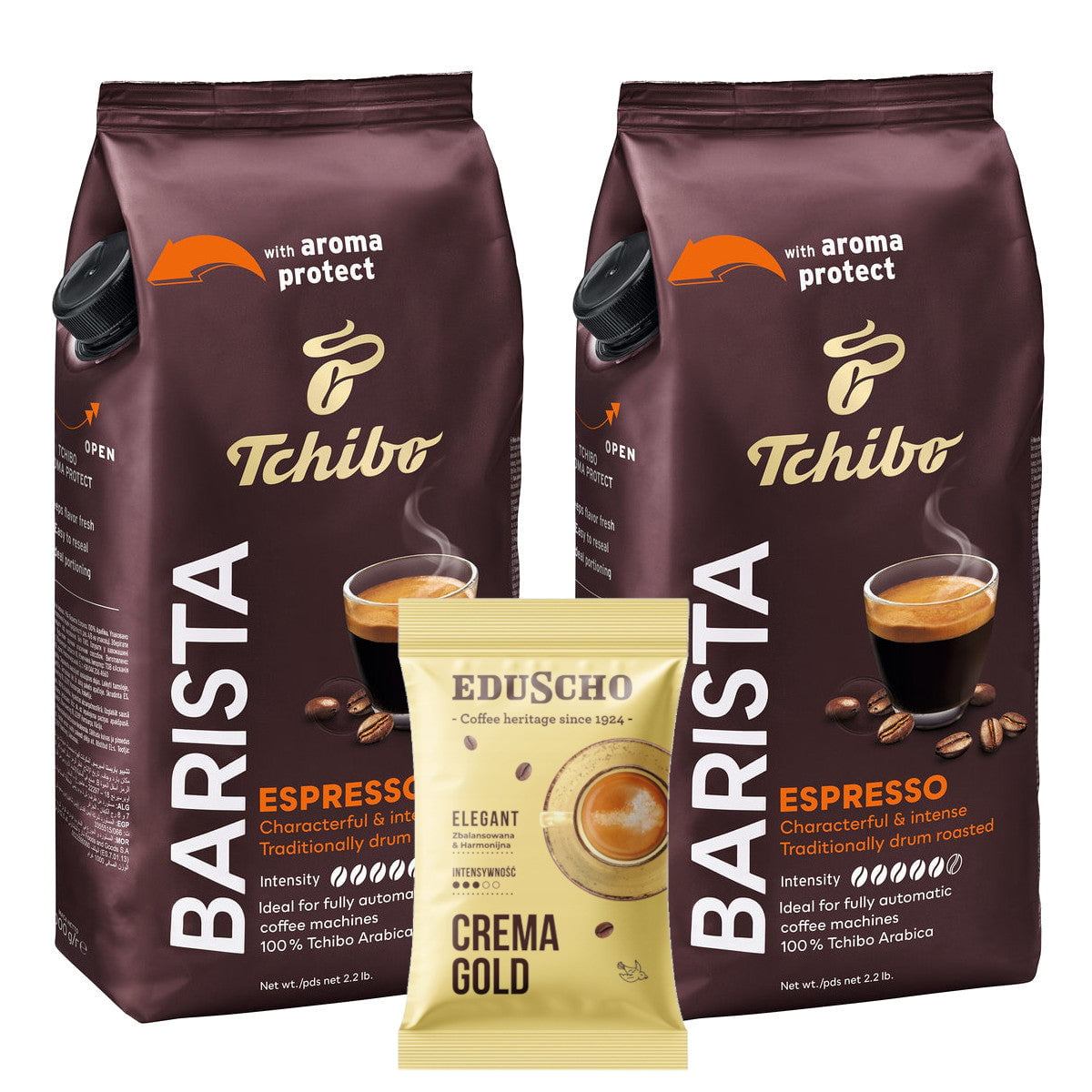Produkt TCHIBO Kawa ziarnista Kawa ziarnista TCHIBO Barista Espresso 100% Arabica 2x1kg + GRATIS Crema Gold 100g Z00953