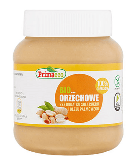 Produkt PRIMAVIKA (przetwory i pasty vege) KREM Z PRAŻONYCH ORZESZKÓW ZIEMNYCH BEZGLUTENOWY BIO 360 g - PRIMAVIKA (PRIMAECO) 5900672305371