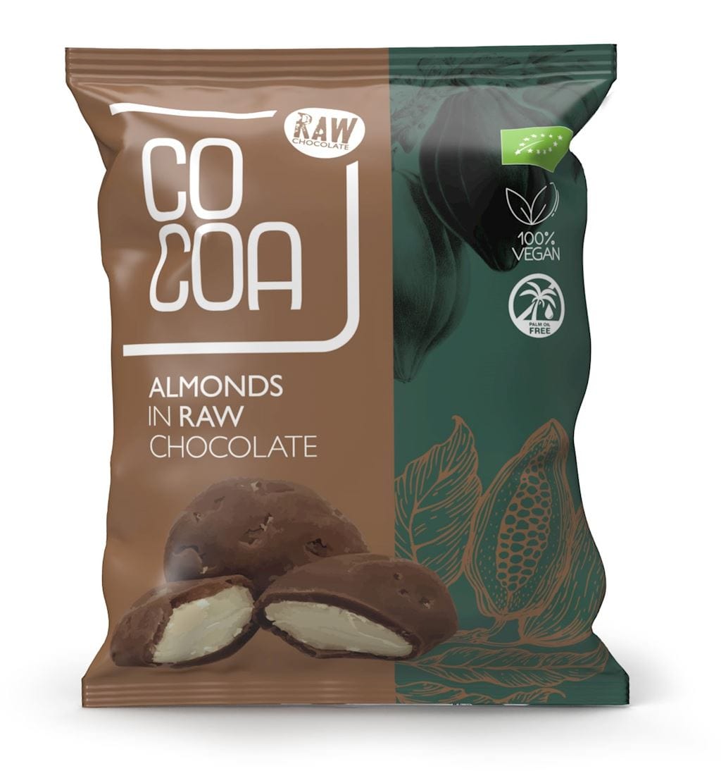 Produkt COCOA (czekolady i bakalie w surowej czekoladzie) MIGDAŁY W SUROWEJ CZEKOLADZIE BIO 70 g - COCOA 5908268768128