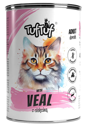 Produkt TUF TUF Mokra karma dla kota Karma mokra dla kota TUF TUF Puszka mielonka z cielęciną 400g 005678