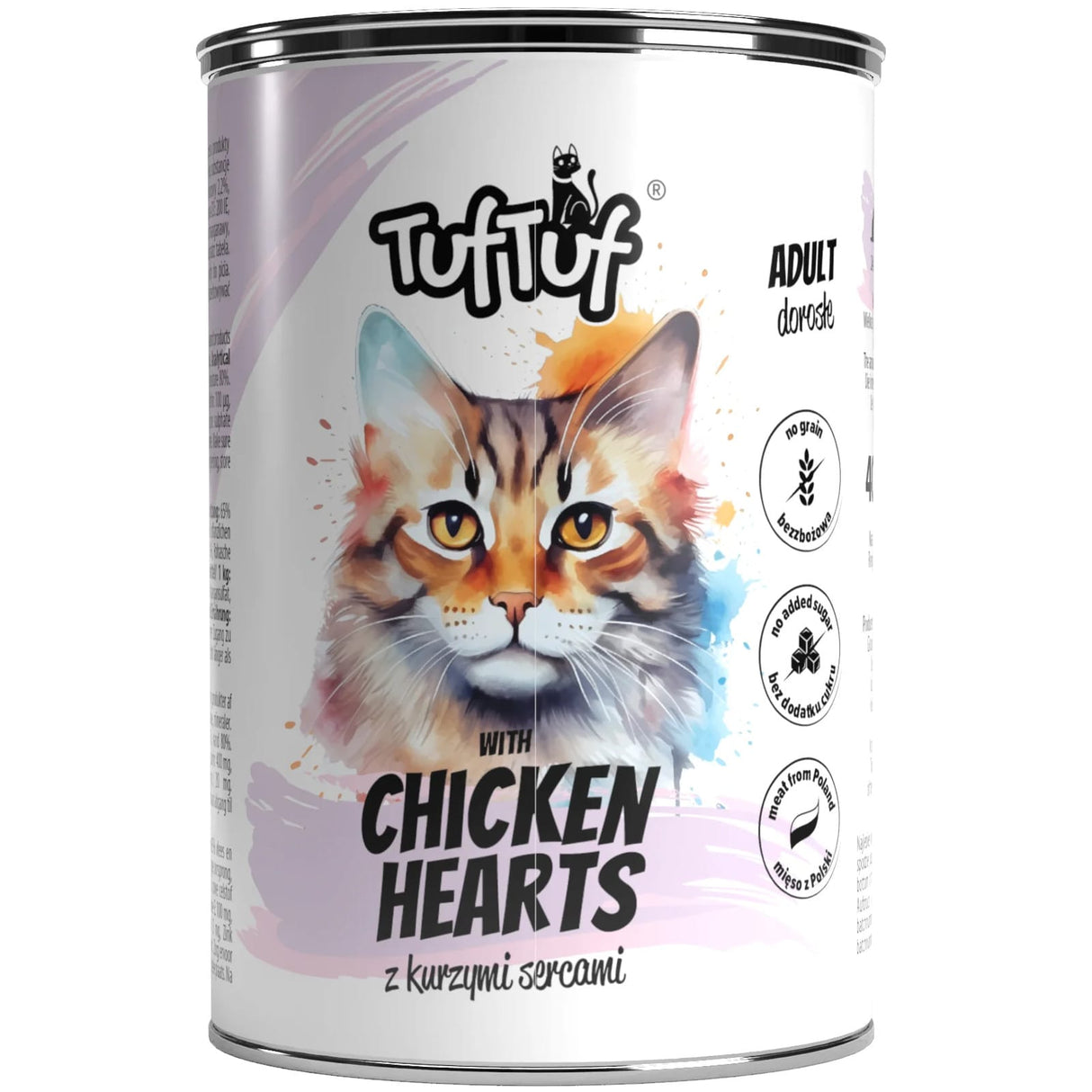 Produkt TUF TUF Mokra karma dla kota Karma mokra dla kota TUF TUF Puszka mielonka z kurzymi sercami 400g 005688