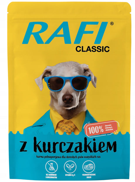 Produkt RAFI Mokra karma dla psa Karma mokra dla psa RAFI Classic z kurczakiem 400g 002694