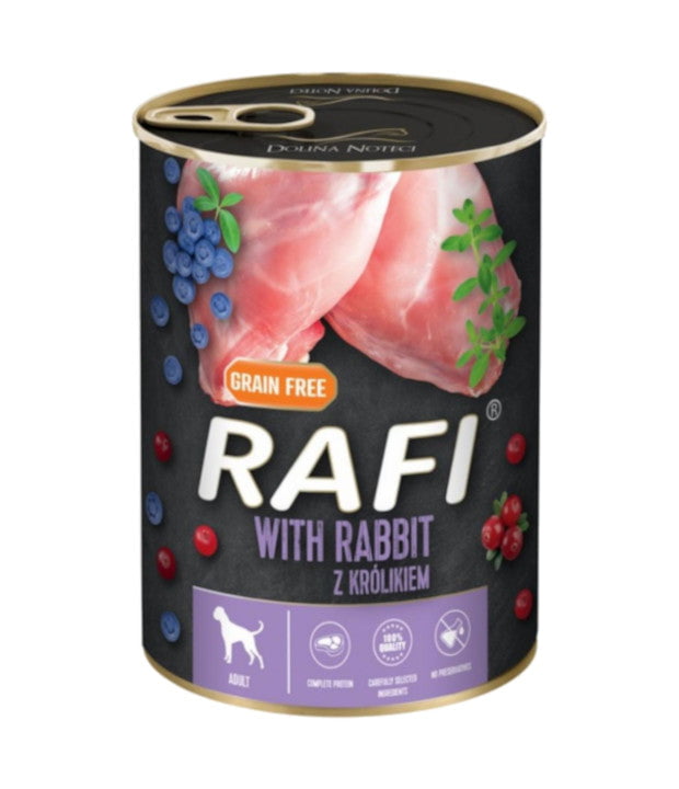 Produkt RAFI Mokra karma dla psa Karma mokra dla psa RAFI Mix z borówką i żurawiną 24x 400g Z00981