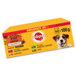 Produkt PEDIGREE Mokra Karma dla psa PEDIGREE MIX Drób/Jagnięcina/Wołowina saszetki 40x100g 006411