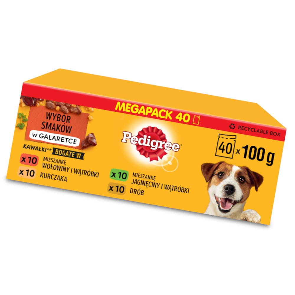 Produkt PEDIGREE Mokra Karma dla psa PEDIGREE MIX Drób/Jagnięcina/Wołowina saszetki 40x100g 006411