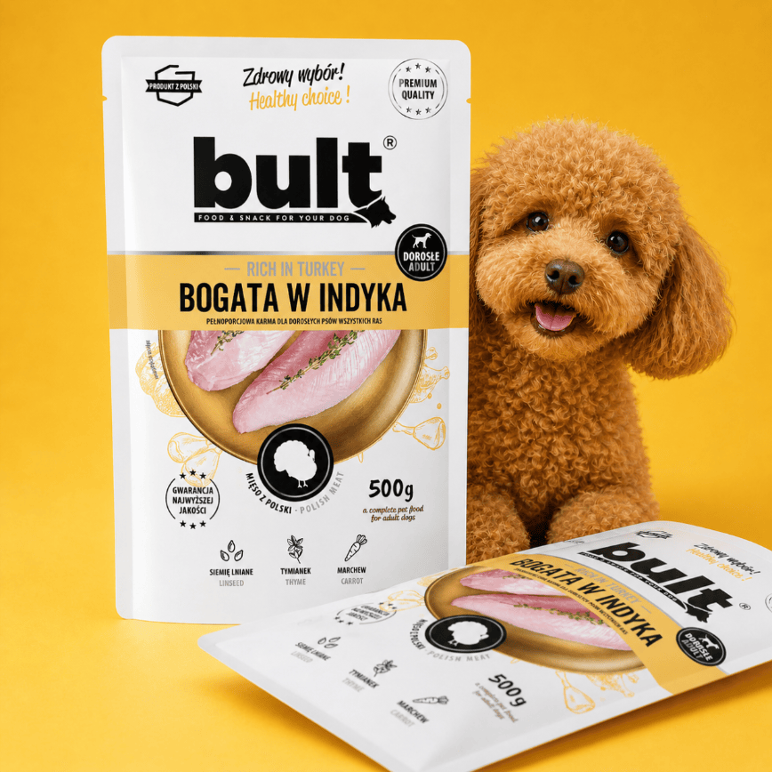 Produkt BULT Mokra karma dla psa Saszetka dla psa BULT bogata w indyka 500g 005669