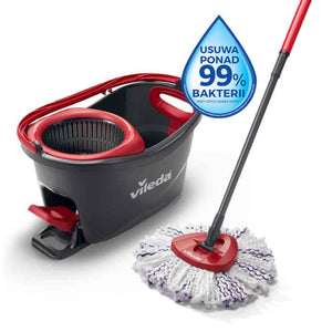 Produkt VILEDA Mopy i wkłady Zestaw Mop obrotowy  + wiadro + drążek VILEDA Turbo 3w1 mikrofibra Paleta 42 sztuki K_037755_42