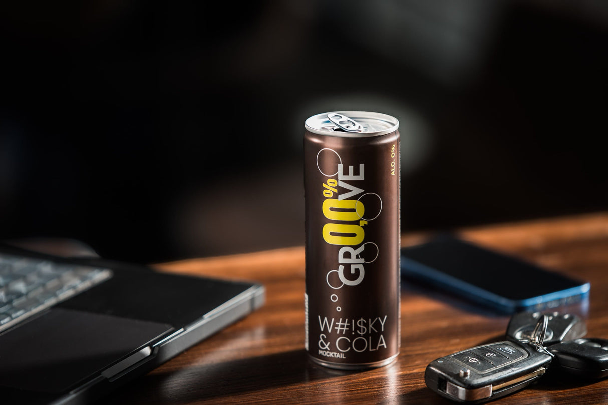 Produkt GROOVE Napój bezalkoholowy GROOVE Whisky Cola Cuba Libre MIX Mocktail koktajl drink 12x 250ml Z01032
