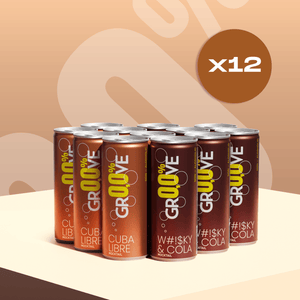 Produkt GROOVE Napój bezalkoholowy GROOVE Whisky Cola Cuba Libre MIX Mocktail koktajl drink 12x 250ml Z01032