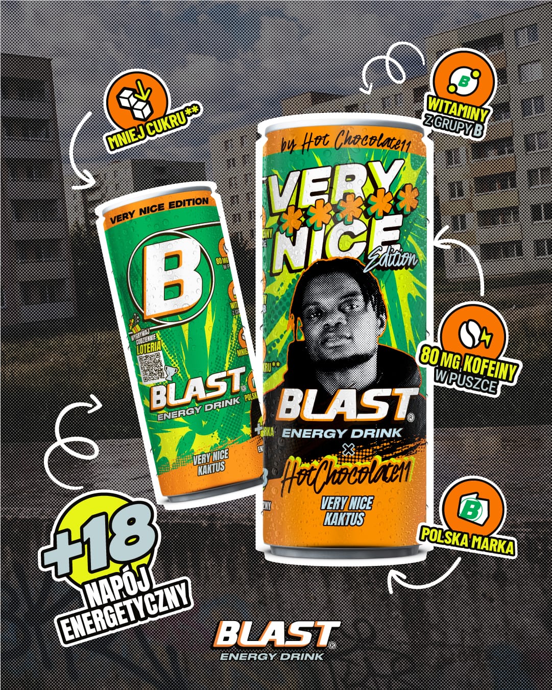 Produkt ENERGY BLAST Napój energetyczny ENERGY BLAST Very Nice Kaktus 250ml 038449