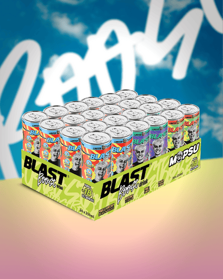 Produkt ENERGY BLAST Napoje energetyczne Napój o obniżonej zawartości kofeiny BLAST Boost Mix by Mopsu 24x 250ml Z01014