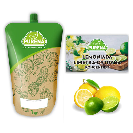 Produkt PURENA Napoje niegazowane Koncentrat Napój Lemoniada limetka-cytryna PURENA 1kg na 6l 003336