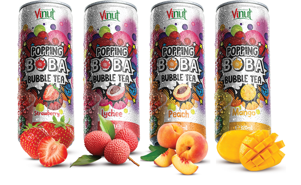 Produkt Vinut Napoje niegazowane Napój VINUT Popping Bubble Tea Lychee puszka 320ml 052530