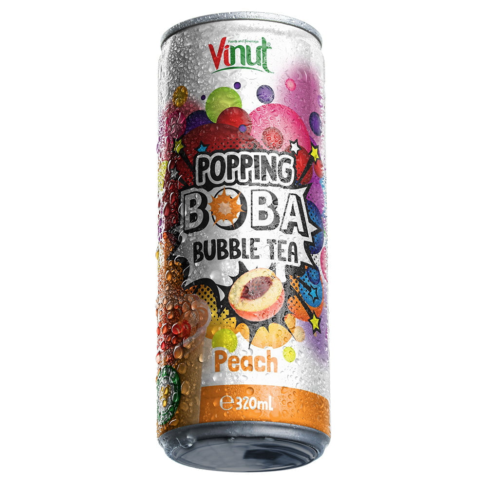 Produkt Vinut Napoje niegazowane Napój VINUT Popping Bubble Tea Peach puszka 320ml 052532