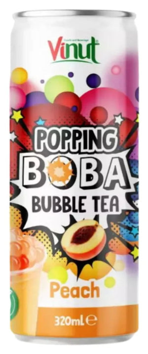 Produkt Vinut Napoje niegazowane Napój VINUT Popping Bubble Tea Peach puszka 320ml 052532