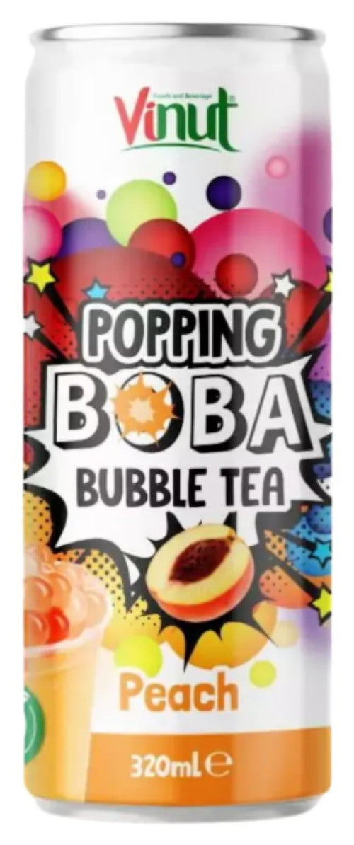Produkt Vinut Napoje niegazowane Napój VINUT Popping Bubble Tea Peach puszka 320ml 052532