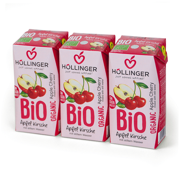 Produkt HOLLINGER (soki, nektary, napoje, syropy) NEKTAR JABŁKOWO - WIŚNIOWY BEZ DODATKU CUKRÓW BIO 200 ml - HOLLINGER 9120008993591