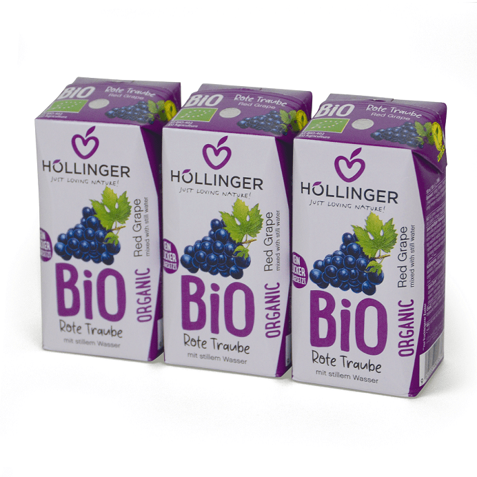 Produkt HOLLINGER (soki, nektary, napoje, syropy) NEKTAR Z CZERWONYCH WINOGRON BEZ DODATKU CUKRÓW BIO 200 ml - HOLLINGER 9120008990361