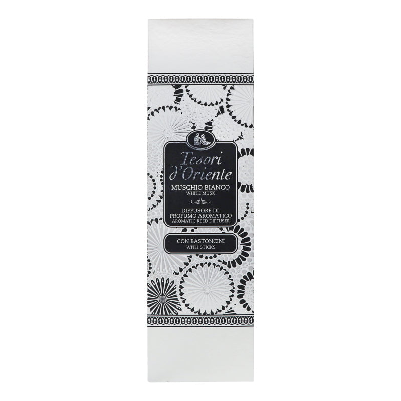 Produkt TESORI D'ORIENTE Odświeżacze powietrza Patyczki zapachowe TESORI D'ORIENTE Muschio Bianco 200 ml 039293