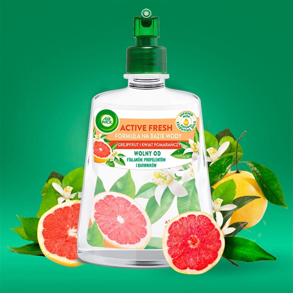 Produkt AIR WICK Odświeżacze powietrza Wkład do odświeżacza AIR WICK automatyczny Grejpfrut i Kwiat Pomarańczy 228ml 052505