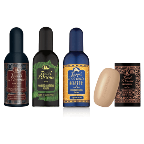 Produkt TESORI D'ORIENTE Perfumy i Woda Toaletowa Woda toaletowa męska TESORI D'ORIENTE Mix 3x 100 ml + Mydło Gratis Z00991