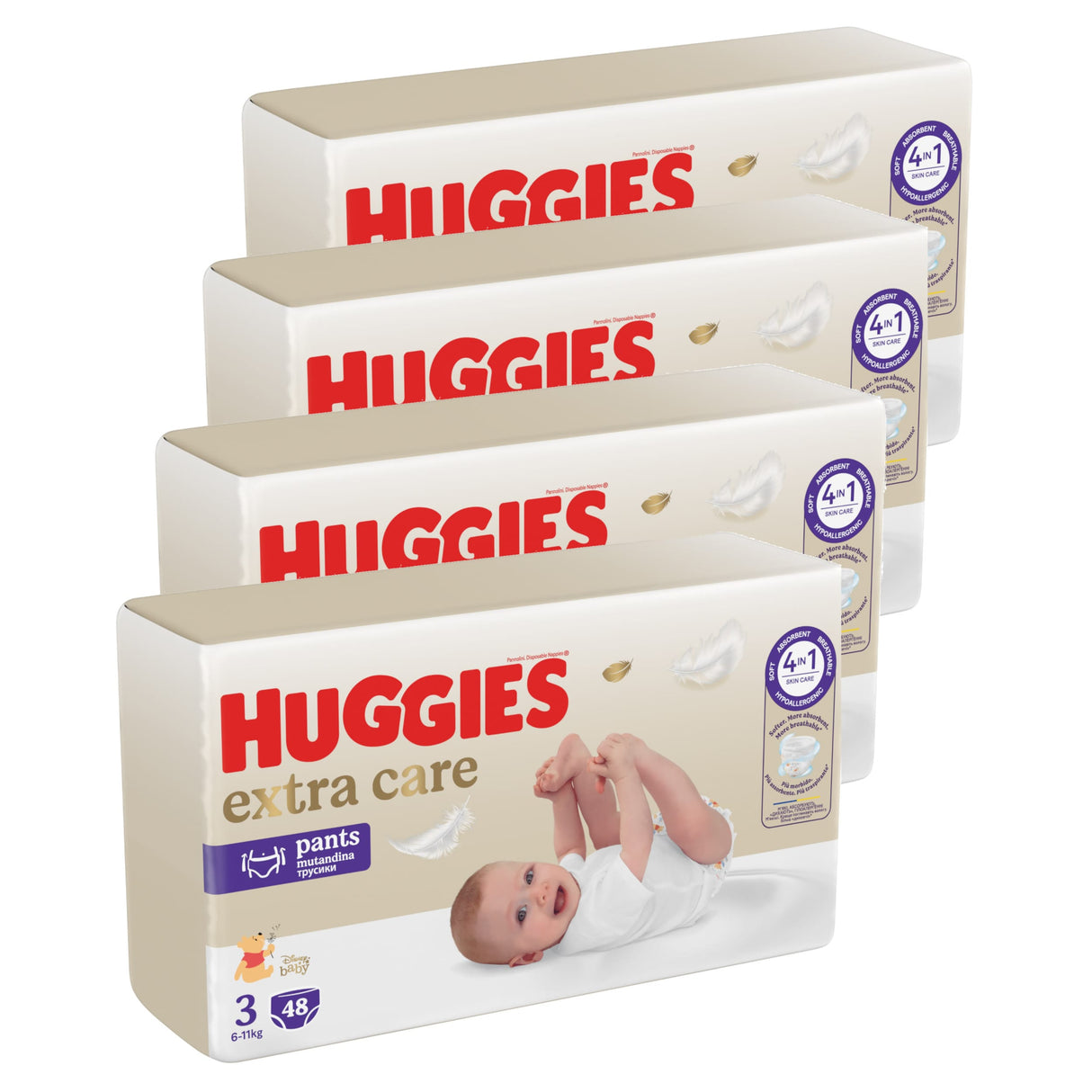 Produkt HUGGIES Pieluchomajtki HUGGIES Extra Care Pants Mega rozmiar 3 (6-11 kg) 192szt K_002052_4