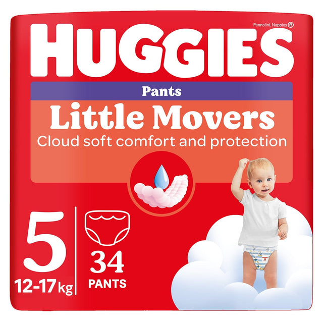 Produkt HUGGIES Pieluchomajtki HUGGIES Little Movers rozmiar 5 (12-17kg) 34szt 002722
