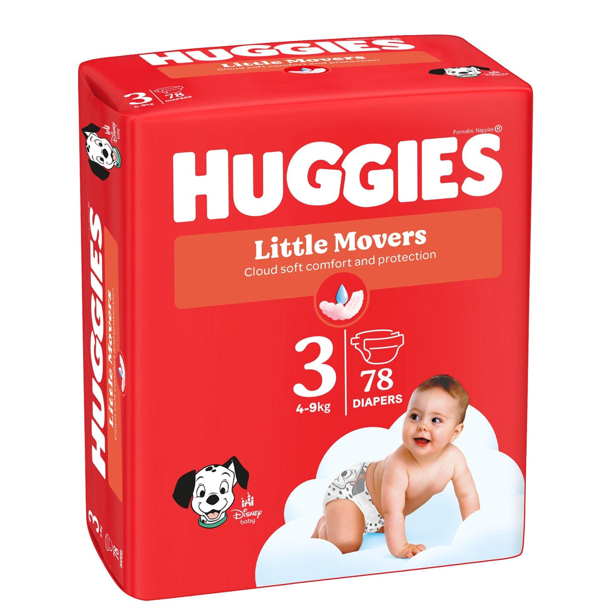 Produkt HUGGIES Pieluchy Pieluchy HUGGIES Little Movers rozmiar 3 (4-9kg) 78 szt 032719