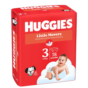 Produkt HUGGIES Pieluchy Pieluchy HUGGIES Little Movers rozmiar 3 (4-9kg) 78 szt 032719